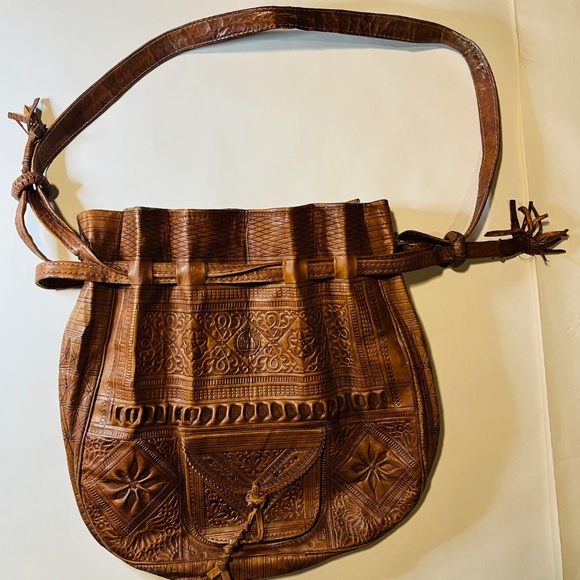 Vintage leather bag purse - Picture 3 of 4